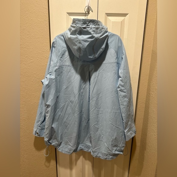 NWOT Nikki Jones Quinn Rain Jacket in Sky Blue , size Large - Picture 4 of 14